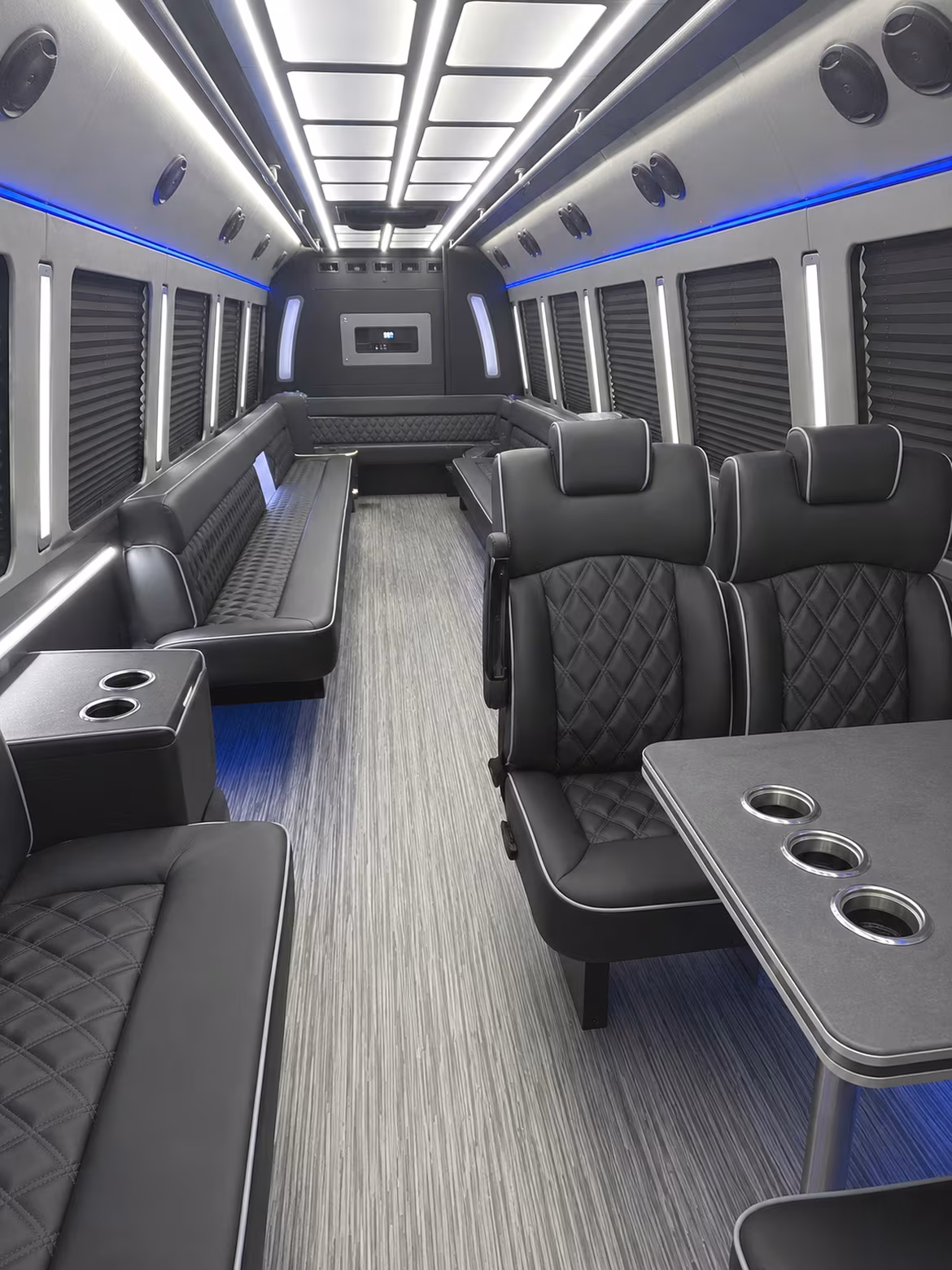 pittsburgh 25 passenger party bus inside